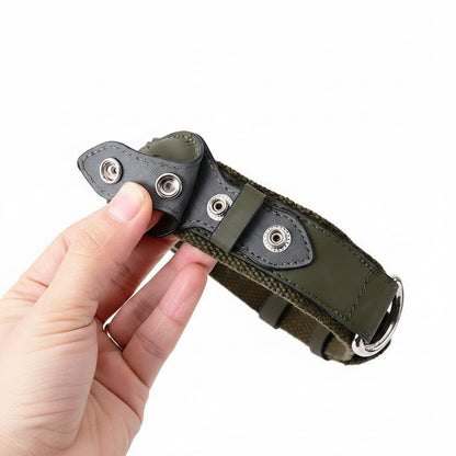 AirTag Hundehalsband – Leder | Velvetgrün