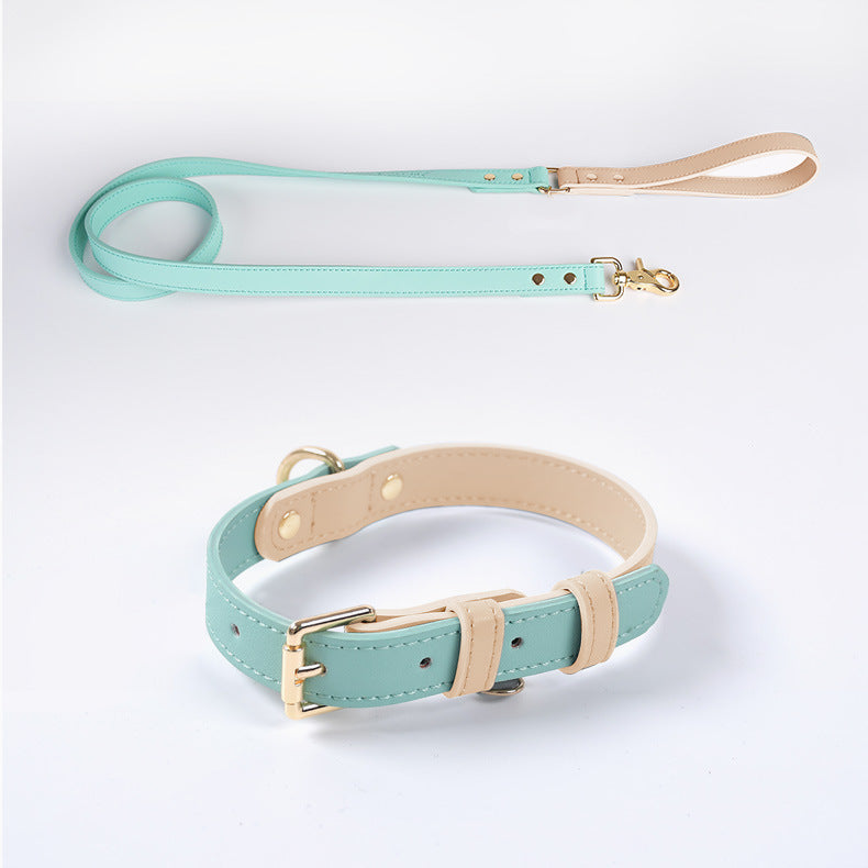 VELVETPAW - Leder Hundeleine & Halsband - Set | Premium Echtleder