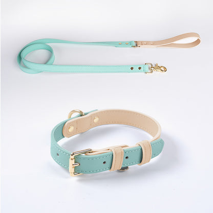 VELVETPAW - Leder Hundeleine & Halsband - Set | Premium Echtleder