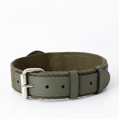 AirTag Hundehalsband – Leder | Velvetgrün