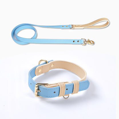 VELVETPAW - Leder Hundeleine & Halsband - Set | Premium Echtleder
